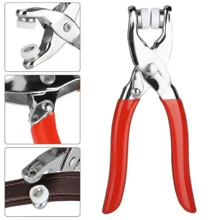 Red Button Press Tool with 25 Snaps for DIY Sewing