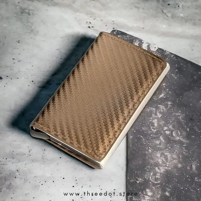 Pop Up Wallet, Slim Minimalist Credit Card Holder For Men and Women RFID Blocking Mini Metal Case