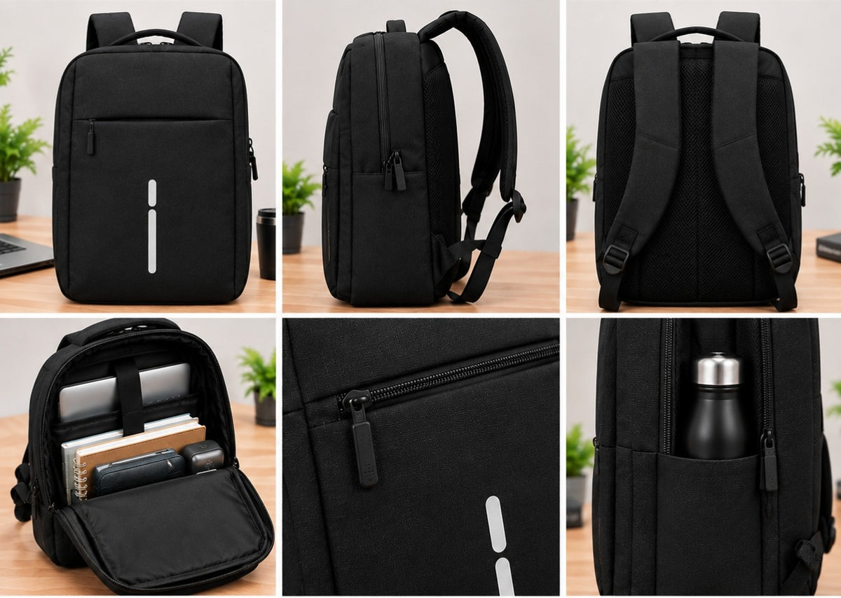 Stylish Lightweight Laptop Bag β Premium Polyester | Blue, Gray & Black