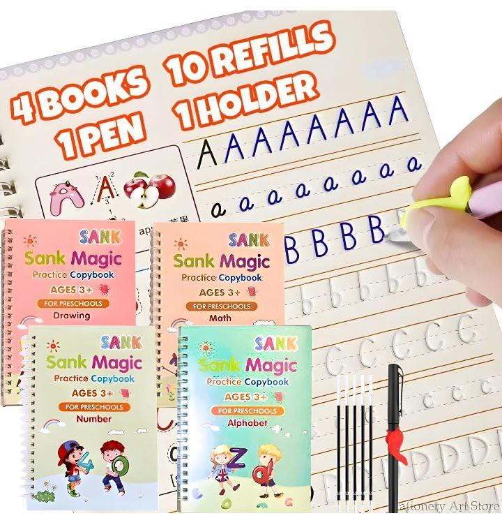 4 PCs set magic practice playbook for Kids