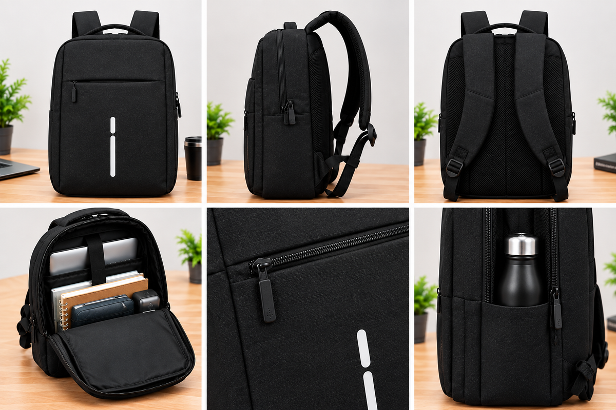 Stylish Lightweight Laptop Bag – Premium Polyester | Blue, Gray & Black