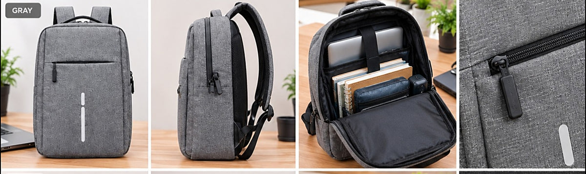 Stylish Lightweight Laptop Bag – Premium Polyester | Blue, Gray & Black